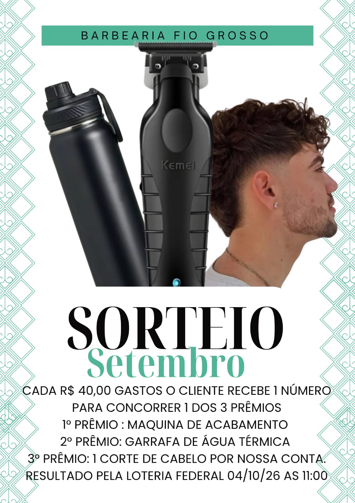 Cartaz do Sorteio de Setembro